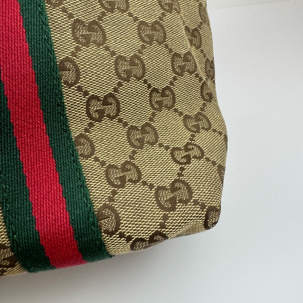 Gucci Web Tote with Green and Red Stripes - Picture 9 of 16